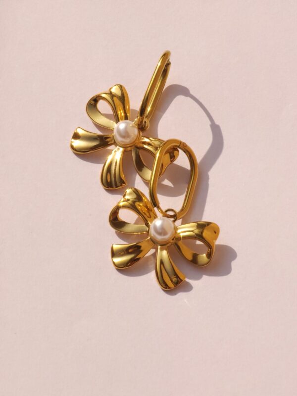Pearl Bow Earrings